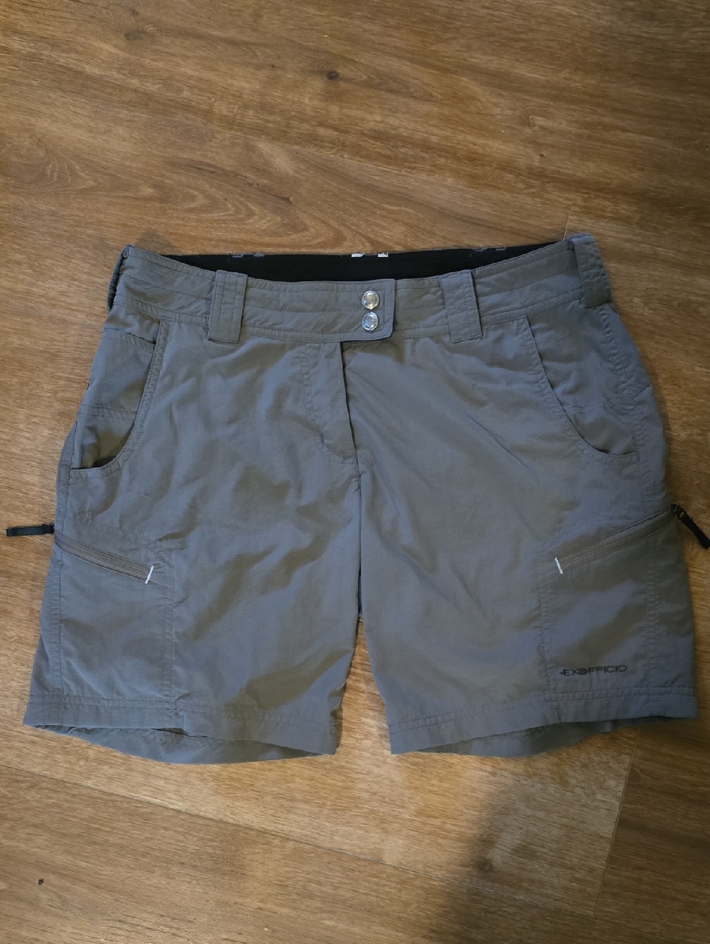 Exofficio Women's Hiking Shorts Olive/Grey Size 4